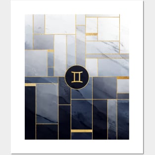 Gemini Zodiac Sign Pattern Posters and Art